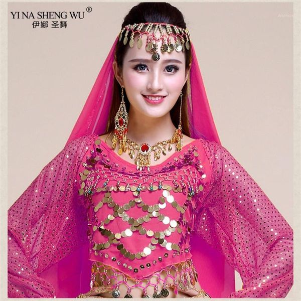 

selling belly dance long 6 colors available sequins india bellydance costumes accessories for women new1, Black;red