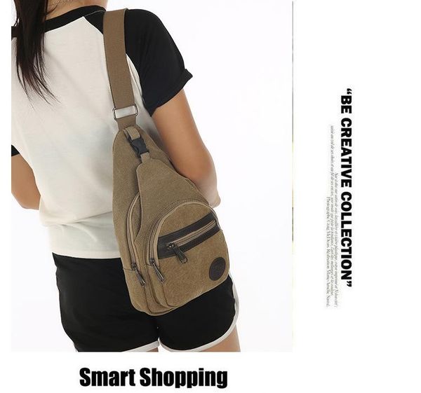 

waist bags outdoor oblique chest pack one shoulder canvas bag casual women's messenger cloth