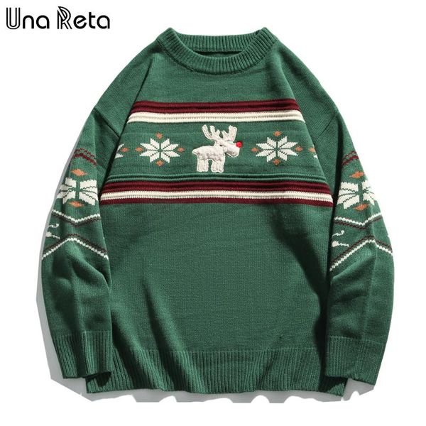 

una reta christmas sweater men new winter mens clothes harajuku long sleeve pullover knitwear men pull homme lover sweater, White;black