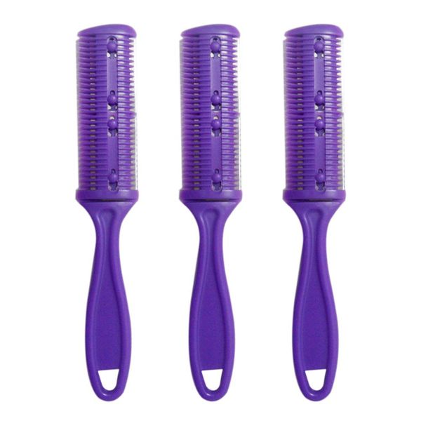 

3pcs razor comb hair cutter comb cutting scissors hair thinning comb slim haircuts cutting tool razor wmtgem, Silver
