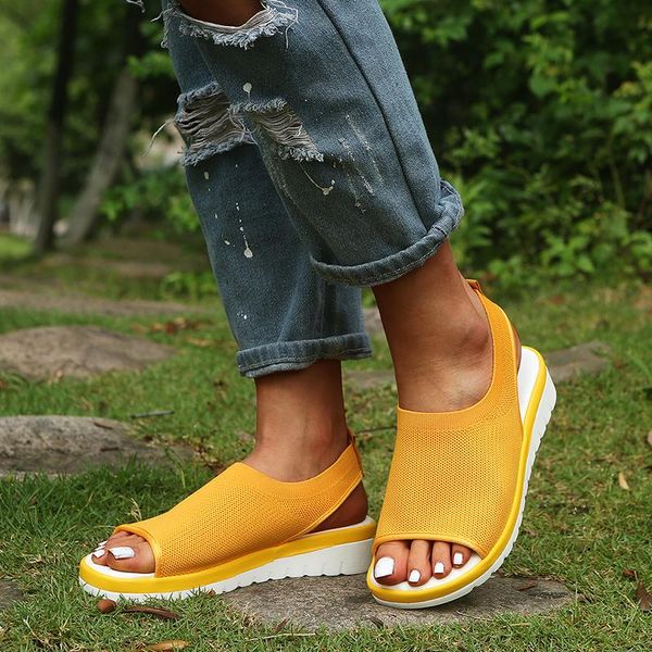 

women sandals plus size wedges shoes for women 2021 flip flop high heels sandals summer shoes chaussures femme platform, Black