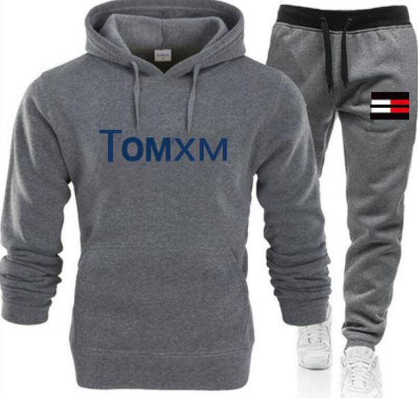 

2021 autumn and winter new men's suit sportswear 2 sportswear men and women couple casual wear hooded sweatshirt men's casual + ca, Gray