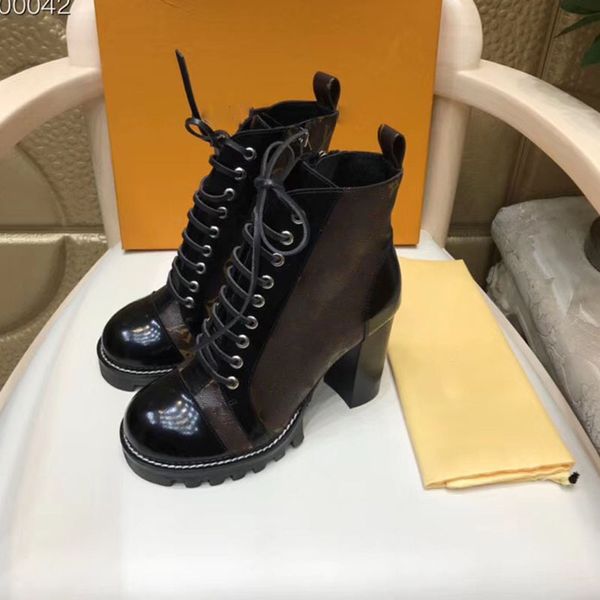 

luxury martin boot cowboy boots platform womens winter boots love arrow 100% leather 5cm heel flamingo love arrow medal desert boot, Black