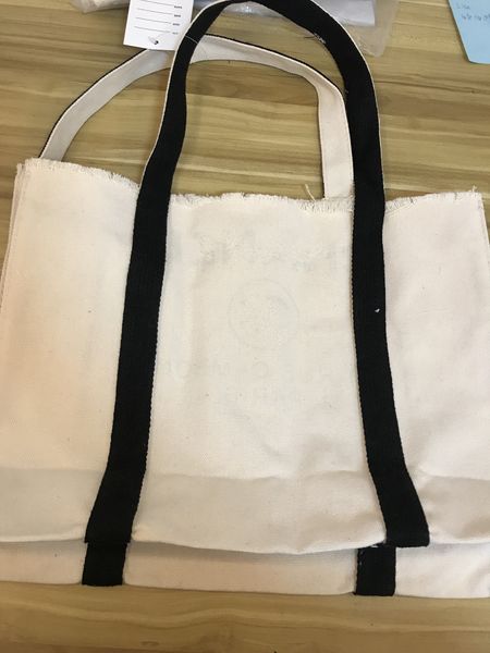 чехол для хранения белая холщовая сумка для покупок толстый холщовый плечевой чехол черная печать