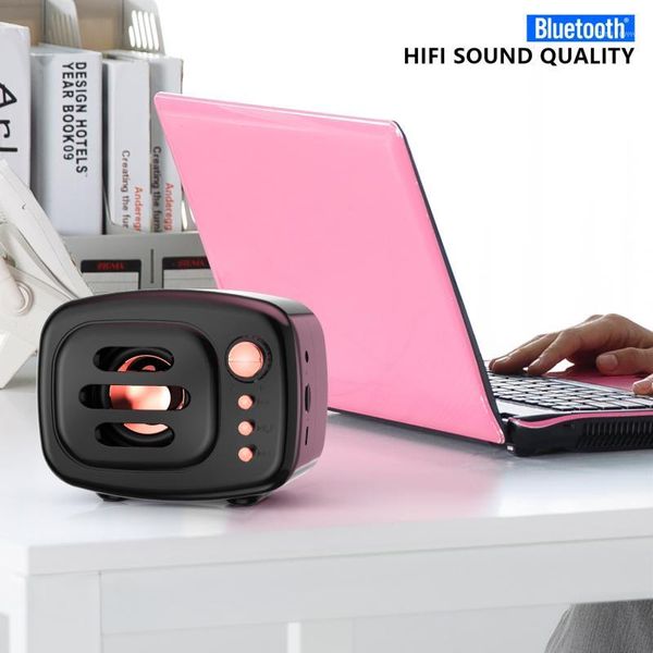 

new b11 wireless bluetooth 5.0 speaker built-in call microphone speaker supports tf card stereo retro wood grain1