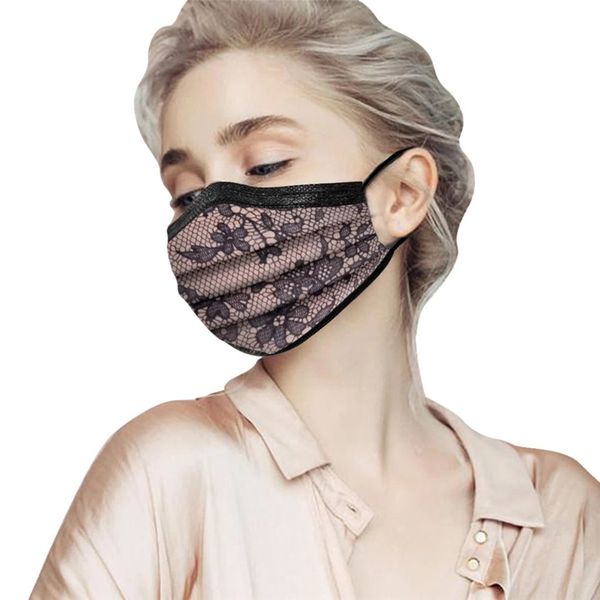 

quality us disposable stock high lace mask 3ply earhook bandage dust-proof masque protection three