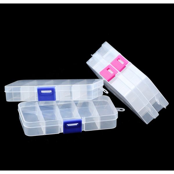 

wlyees пустой ящик прозрачный 10 сетки пластиковые коробки хранения регулируемая clear storage box контейнер организатор шариков ювелирных и