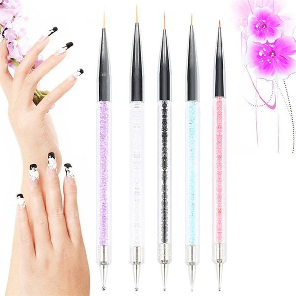 

nail brushes art line brush glitters acrylic ultra-thin liner drawing painting pen flower stripes manicure tools, Yellow