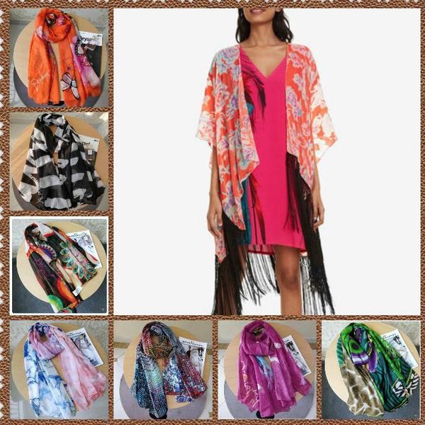 

new female spanish flower shawl female printed scarf, Blue;gray