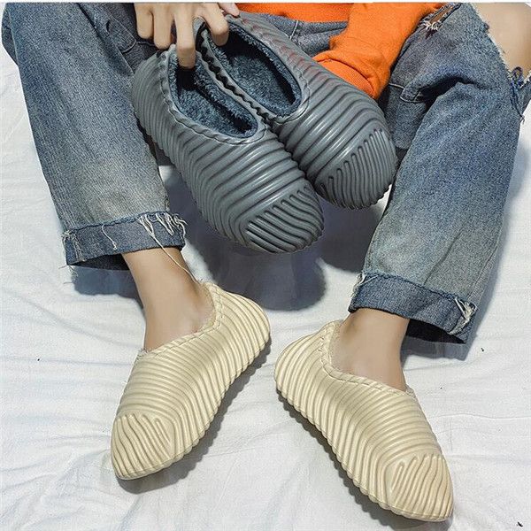 

2021 snow boots men's winter new warm and velvet thick shoes men's pedal waterproof non-slip indoor cotton slippers