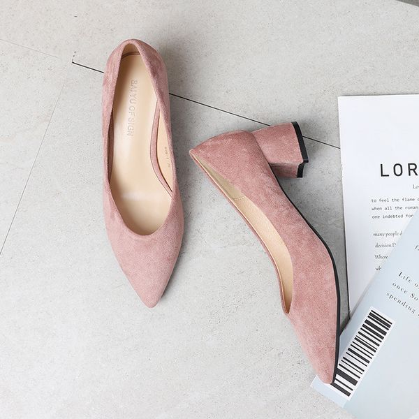 

female wholesale flocks of casual high heels pointed to women's shoes zzka, Black