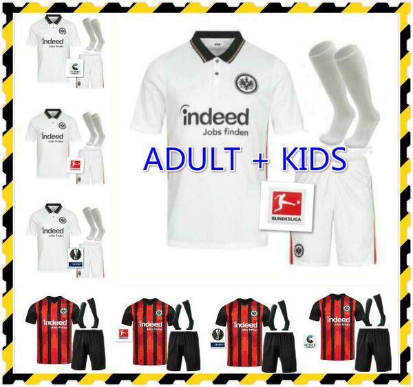 

взрослый kids kit 20 21 einteracht франкфурт футбол футбол 2020 2021 франкфурт главная сильва дост hinteregger paciência авраам футбол, Black;yellow