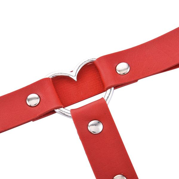 

new body jewelry female adjustable heart leg garter belt leather punk seat belt handmade simple thigh chain leg loop wmtozf, Silver