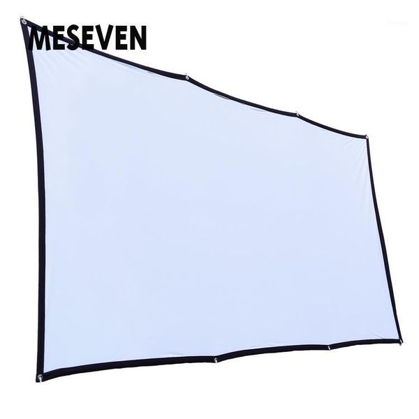 

meseven 120 inches 16:9 simple projector screen polyester portable foldable front/rear non-crease projection screen1