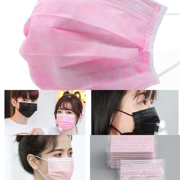 

shipping ship disposable 7339044 delivery fast black/white/pink 3 layer mouth jason dqpy