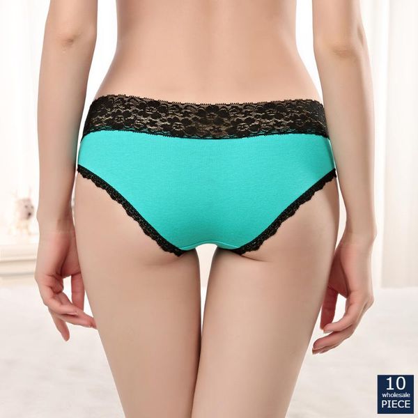 

alyowangyina 12 pcs/lot wholesale women fashion cotton panties female underwear lady panties girl briefs #drktrtyrty 89230, Black;pink