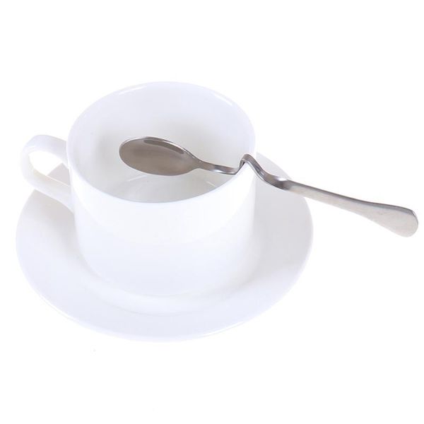 

1pc stainless steel multifunctional milk coffee mixing spoons teaspoon with curved handle honey spoons 1pc stainless h wmtzar