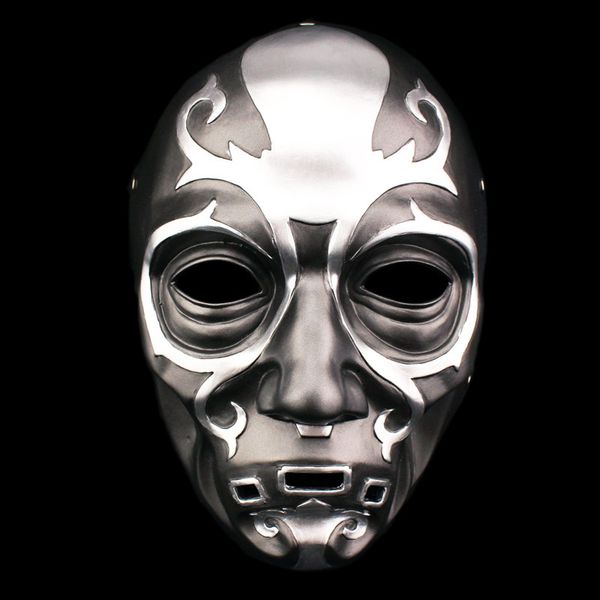 

costume accessories malfoy resin masks death eater mask cosplay party masquerade halloween carnival props home wall decoration collectibles, Silver