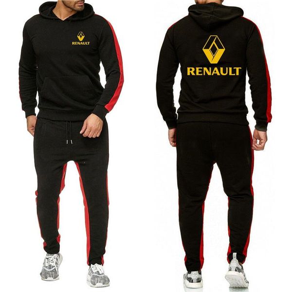 

2020 renault sweatshirts men hoodie brand sweatpants male cotton trousers casual customize pullover suit clothes, Gray