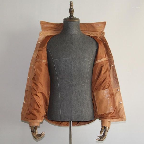 

genuine leather office outerwear men casual single breasted slim fit spring 2020 sheepskin shirt plus size1, Black