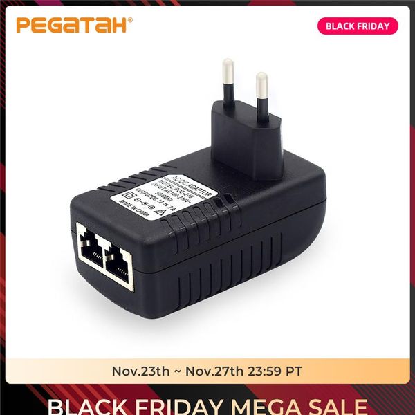 

hot 48v 0.5a 24w poe инжектор для ip-камеры видеонаблюдения видеонаблюдения poe источник питания ethernet адаптер телефона us uu uk plug ca