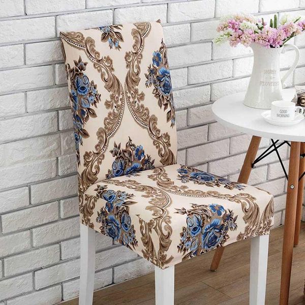 

2 шт. напечатанный стул крышка спандекс эластичный стул крышки съемный пыленепроницаемый столовая отель отель декоративное чехол сиденья чех