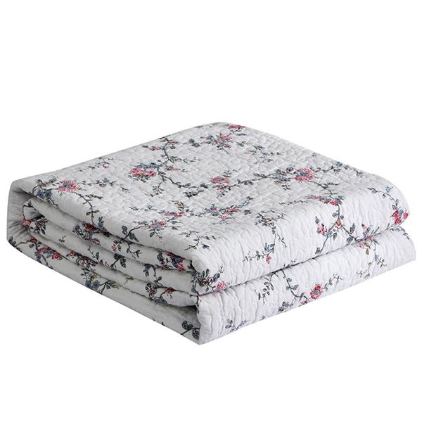 

bedspread cotton small floral quilt quilted quilts bed cover sheets coverlet bedding sheet bedcover summer duvet #sw