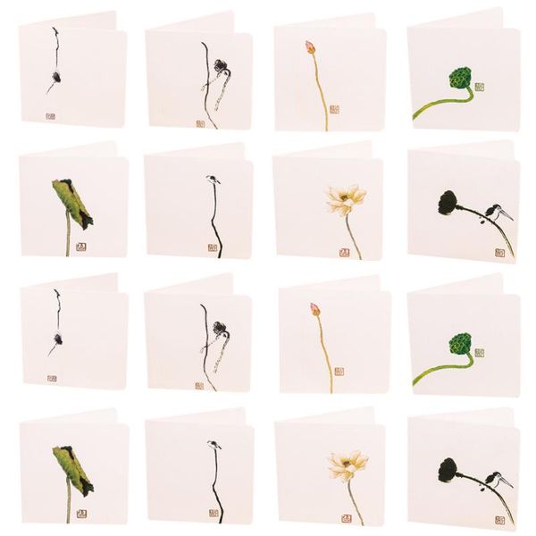 

1 set 80 pcs creative greeting cards chinese style greeting cards (white green)