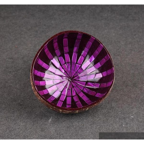 

wholesale vietnamese natural coconut shell bowl decorative wooden storage bowl hand-painted colorful ornament cand sqcbjz my_home2010