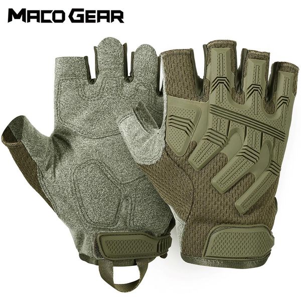 

fingerless glove half finger gloves tactical military army mittens swat airsoft bicycle outdoor shooting hiking driving men new sqcbaa, Black
