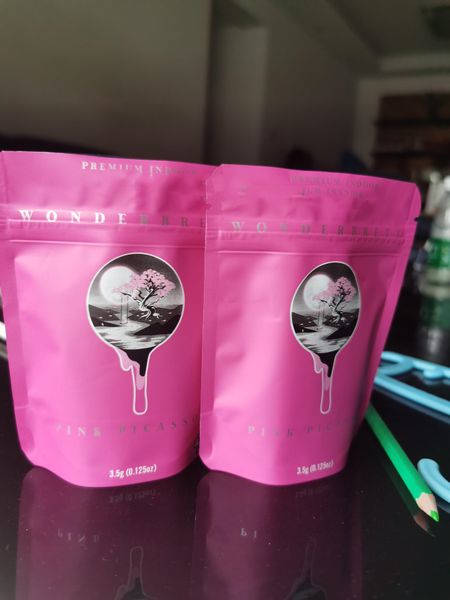 

packaging zipper sealable pouch heat bags bag packaging premium mylar wonderbrett childproof retail pink edibles 3.5g 10x12cm indoor sqcbmf