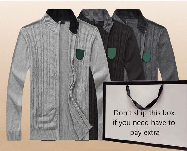 

mens cardigan pure color sweater men fashion bee character pattern gentleman 2020fw mens casual sweater, White;black