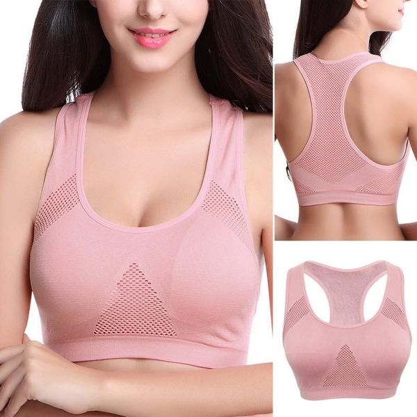 

[5colors/4size] professional absorb sweat athletic running sports bra gym fitness women seamless padded vest tanks sport bra1, White;black