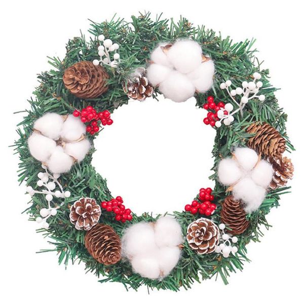 

1pc garland creative durable pvc artificial exquisite reusable wreath for house christmas indoor wall door party