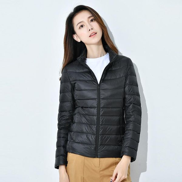 

2020 new winter spring long sleeve warm windproof duck down coats fashion ladies down jackets1, Black