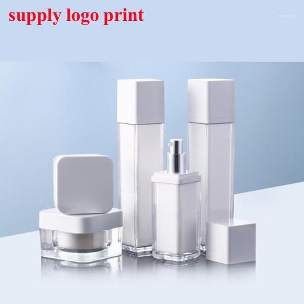 

storage bottles & jars 50pcs/lot 50ml 100ml high-grade acrylic cosmetic bottle lotion bottling supply logo silk-screen printing1