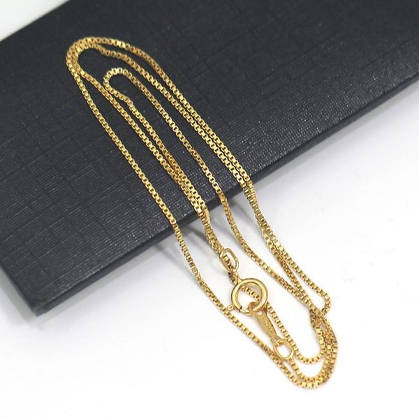 

chains beadsnice box chain necklace gold filled for women with spring clasp id40116, Silver