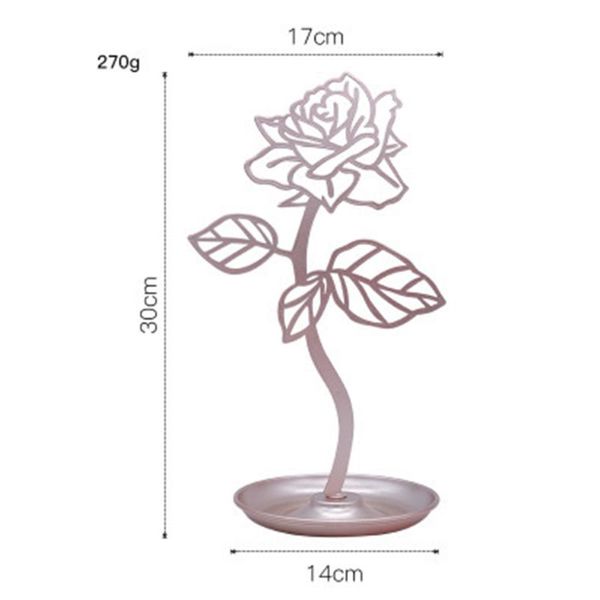 

fashion rose flower style earring holder stand organizer jewelry hanger, Pink;blue