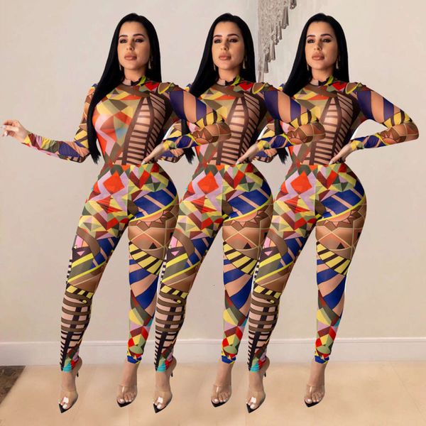 

p056 autumn women's multicolored block jumpsuit, Black;gray