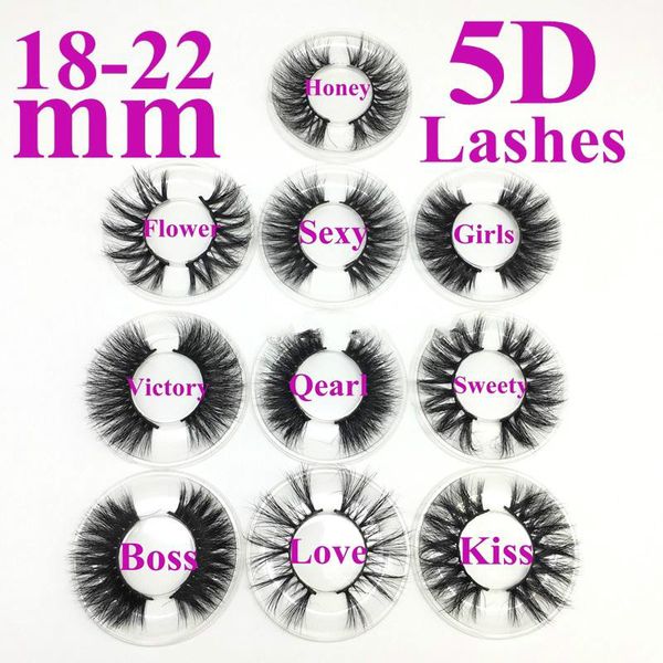 

100% mink eyelashes 5d eyelash 18-22 mm false mink lash 5d eye makeup big volume reusable fake eyelashes extensions for makeup