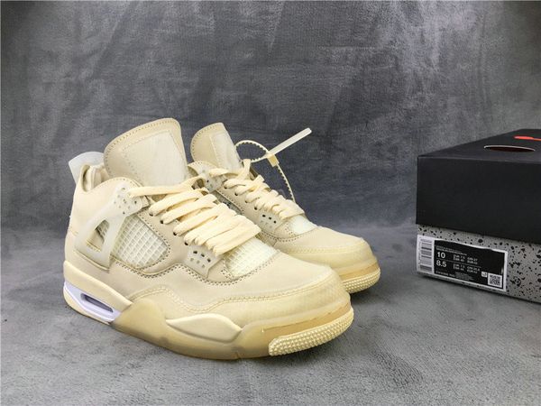 

new 4 off cream sail white iv men se neno sp wmns mens basquete muslin branco preto sports shoes 4s men sports sneakers