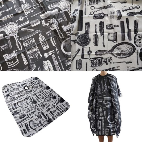 

120*140 cm haircut cloth hair drier comb white black pattern shoulder coat barber shop thin 4 5yn m2