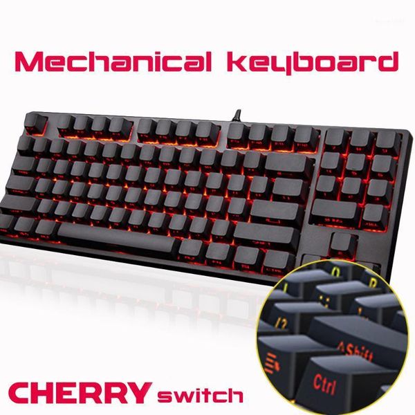 

teamwolf gaming keyboard 89key wired cherry mx switch blue red with numpad mechanical gaming keyboard for pc lap