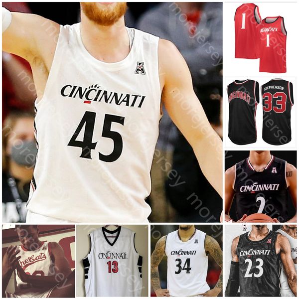 

cincinnati bearcats basketball jersey ncaa college robertson twyman van exel martin patterson kilpatrick stephenson jeremiah davenport david, Black;red