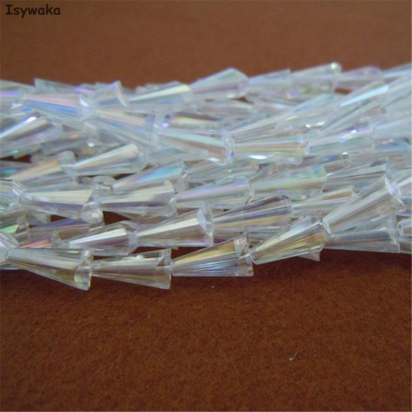 

продажа белый ab color 50 шт. 6x12 мм форма башни австрия хрустальные бусины стеклянные бусины свободные разные бусины для diy ювелирных изд