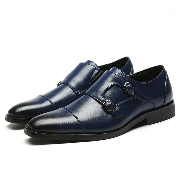 

mens office shoes 2021 business formal men's dress shoes leather oxfords fashion design italian style man footwear1, Black