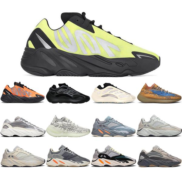 

kanye west 700 380 men running shoes carbon blue utility black wave runner magnet static sports sneakers mens womens trainers walking 36-45