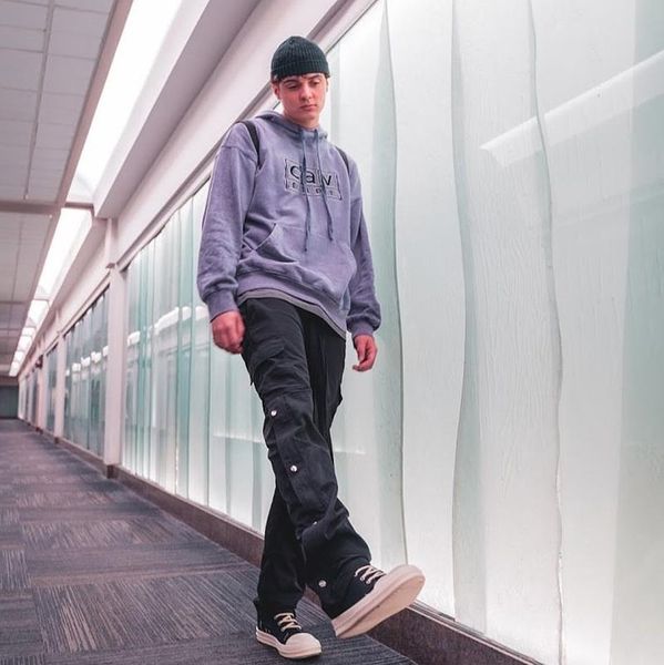 

trousers women pants fog long buttons the sixth season nylon overalls men pants casual drawstring sweatpants track joggers, Black