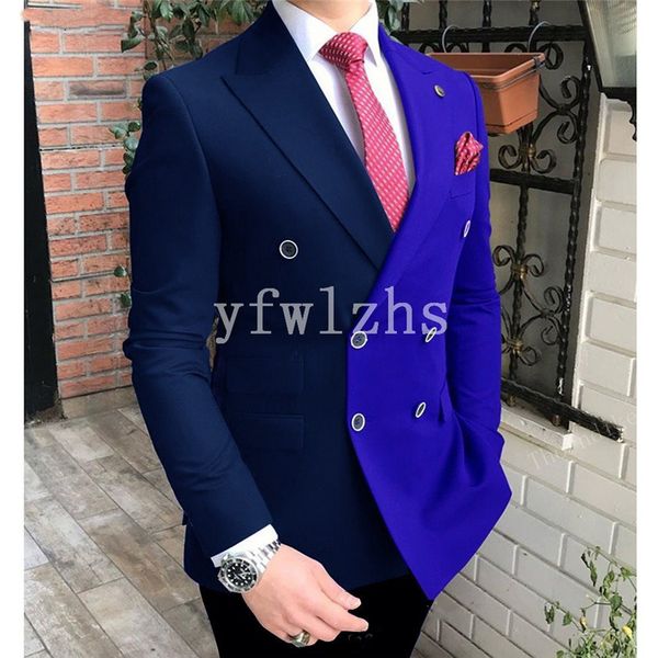 

популярные двубортные groomsmen peak peak groom tuxedos мужские костюмы свадьба / выпускной лучший мужчина blazer (куртка + pantst + tie) y2, Black;gray