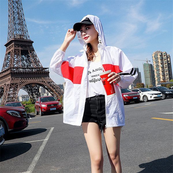 

2021 new spring woman's summer sleeve big size sun protection clothes thin jacket ladies zjud, Black;brown